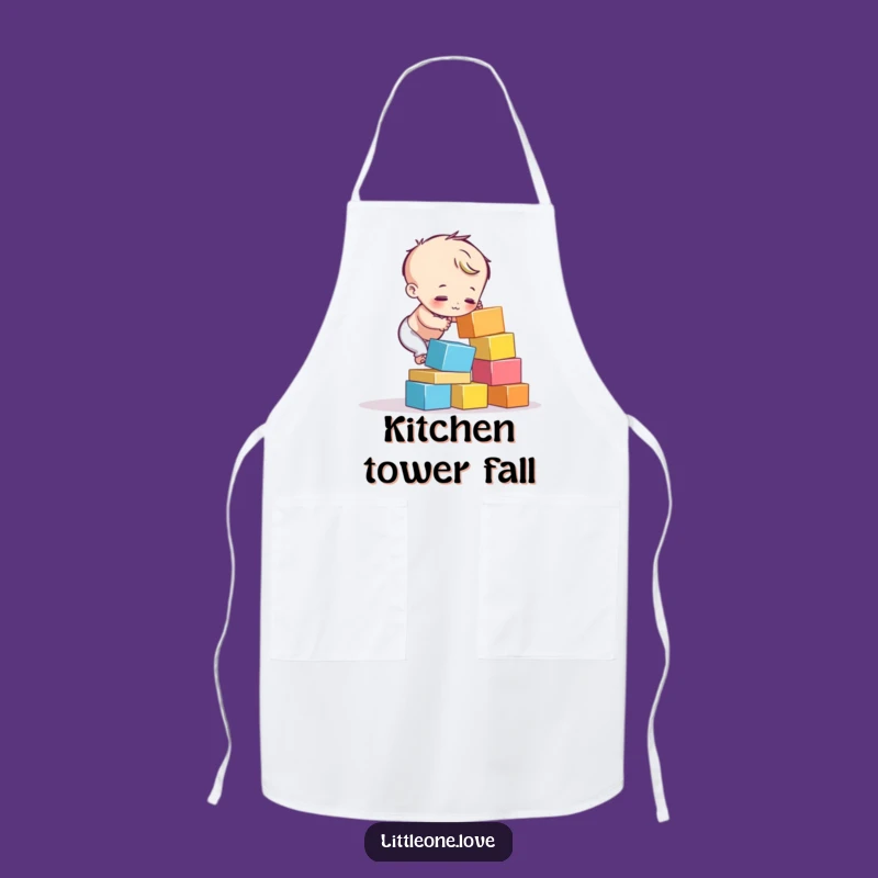 Funny Child's Play Apron: Block Tower Fail Chef Gift