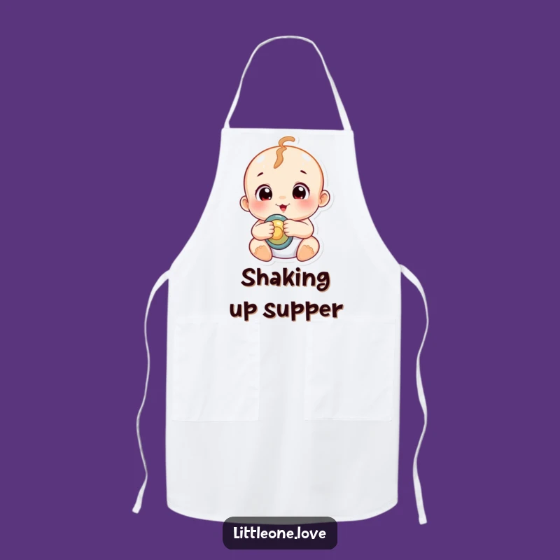 Funny Chubby Baby Rattle Apron: Cheerful Kitchen Wear for Parents