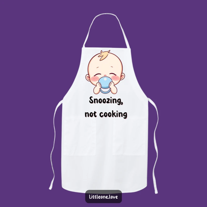 Funny Sleepy Baby Pacifier Apron: Cute Kitchen Wear for Tired Cooks