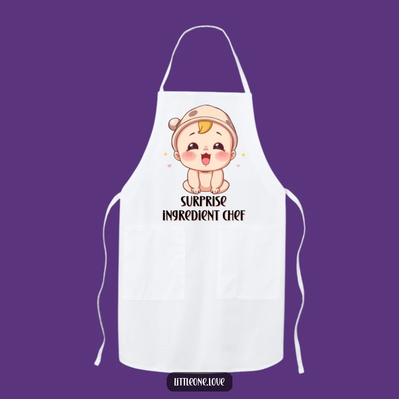 Funny Surprised Baby Squeal Apron - Hat Chef Kitchen Wear, Hilarious Funny Gift for Cooks