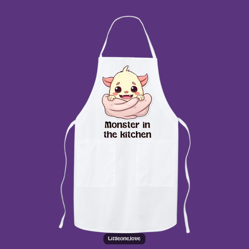 Funny Baby Monster Blanket Apron: Cheerful Kitchen Wear with Monster Flair