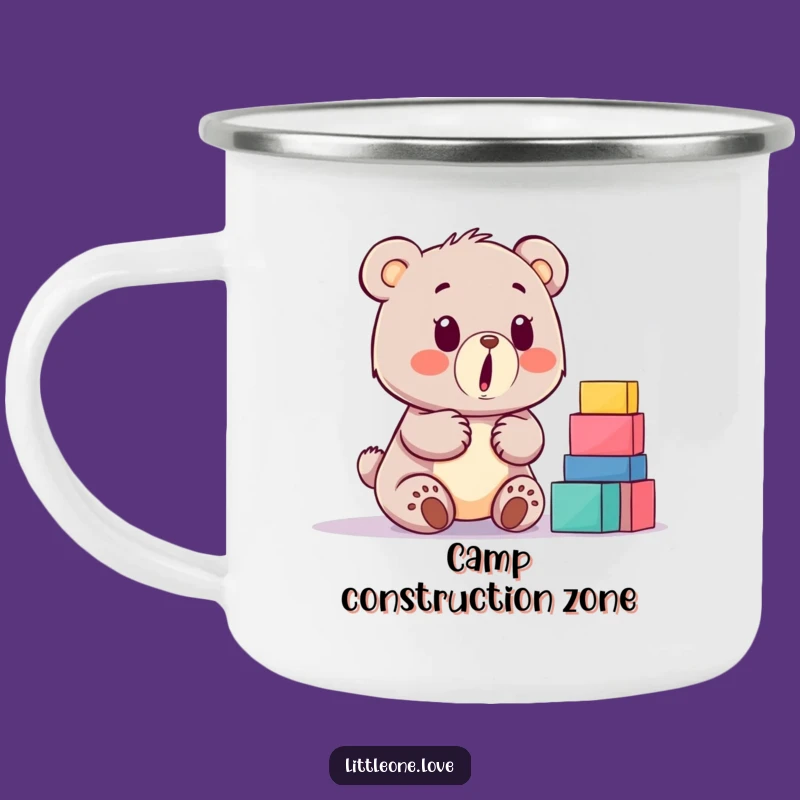 Funny Baby Bear Building Blocks Camping Mug: Trail Surprise Gift