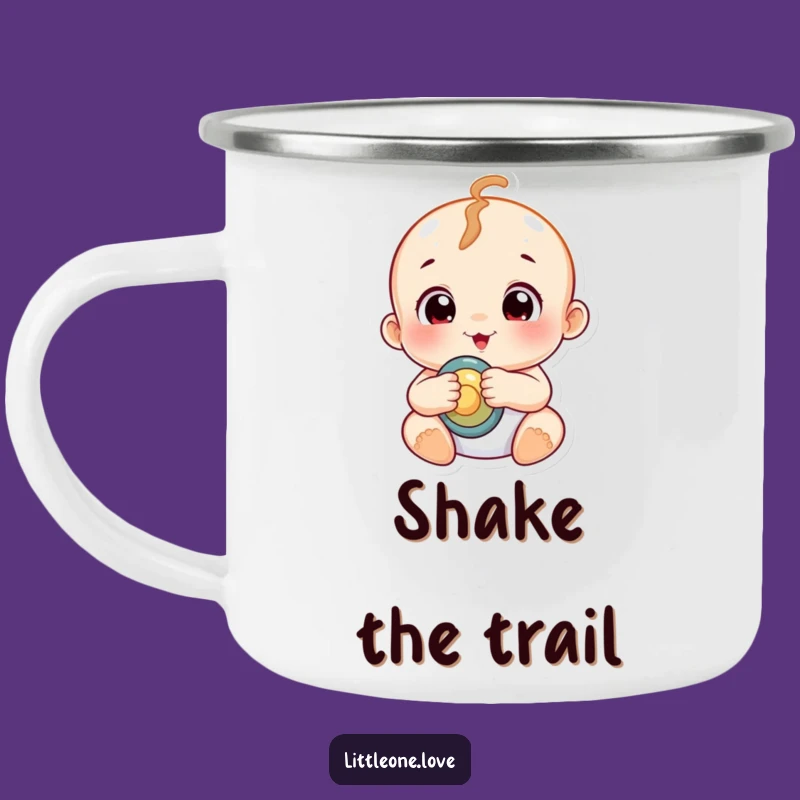 Funny Chubby Baby Rattle Camping Mug: Adventure-Ready & Hilarious Drinkware