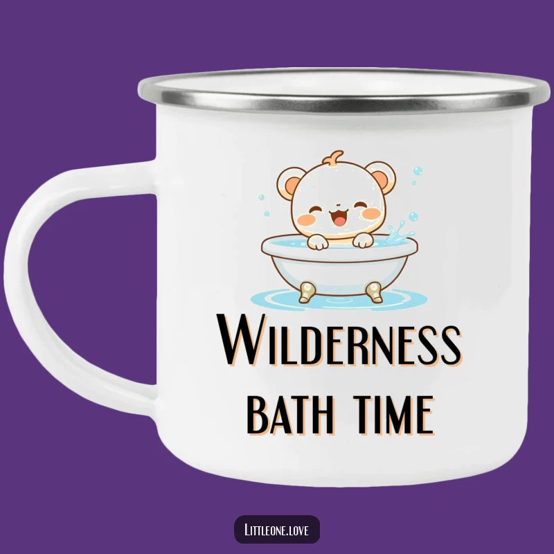 Funny Baby Animal Bath Camping Mug: Cute Creature Splashing Outdoor Gift