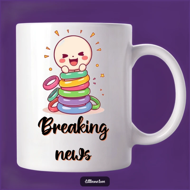 Funny Sentient Rattle Smashing Rings Mug - Hilarious Baby Toy Gift