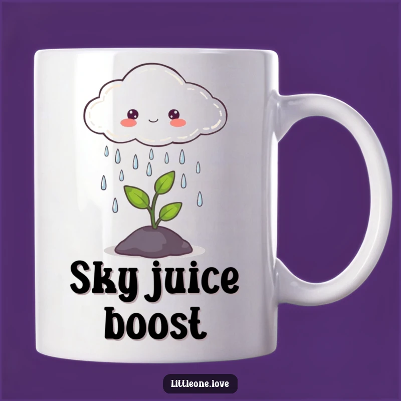 Funny Little Cloud Gentle Rain Sprout Mug - Cute Growth Gift