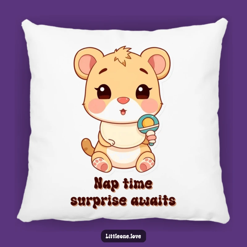 Funny Baby Animal Rattle Pillow: Snuggle Up with Adorable Surprise