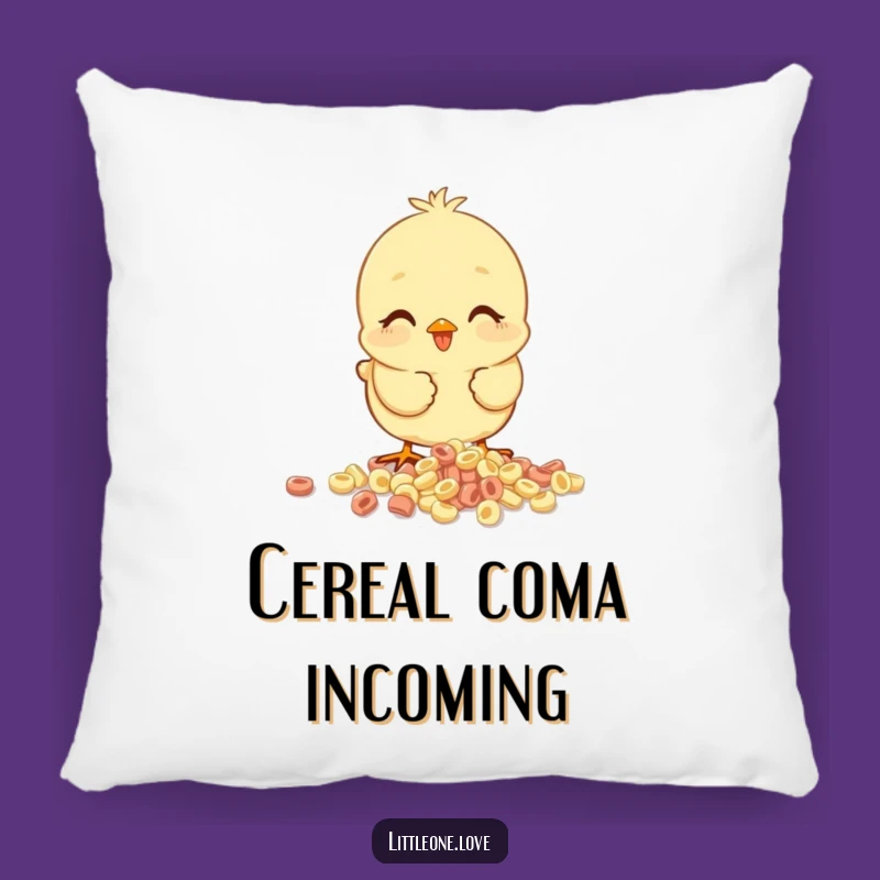 Funny Baby Chick Cereal Pillow: Cozy Pecking Breakfast Comfort