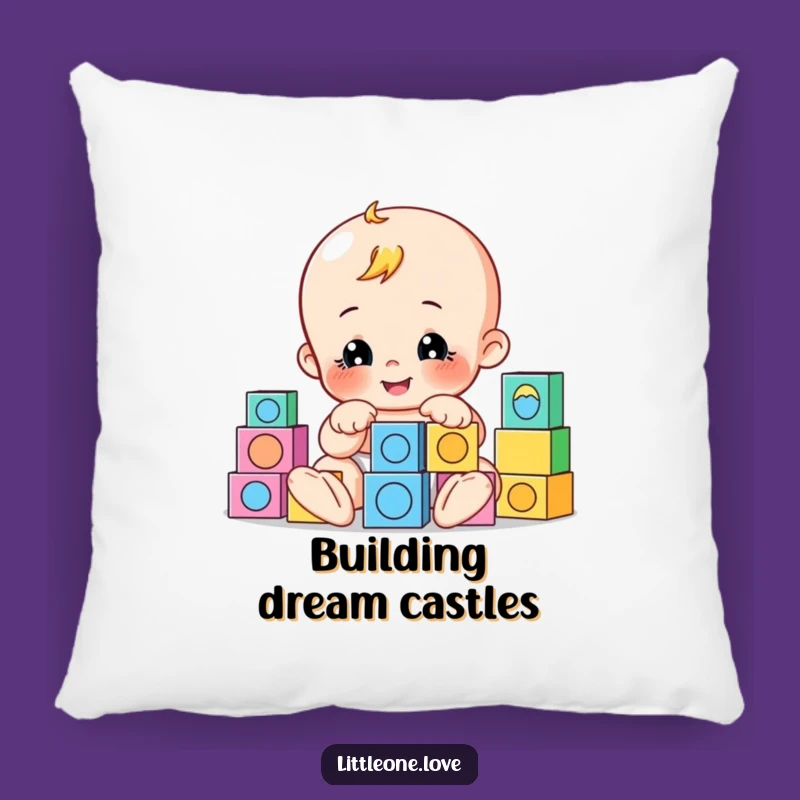 Funny Playful Baby Blocks Pillow - Cozy Toddler Cushion, Adorable Funny Gift for Comfort