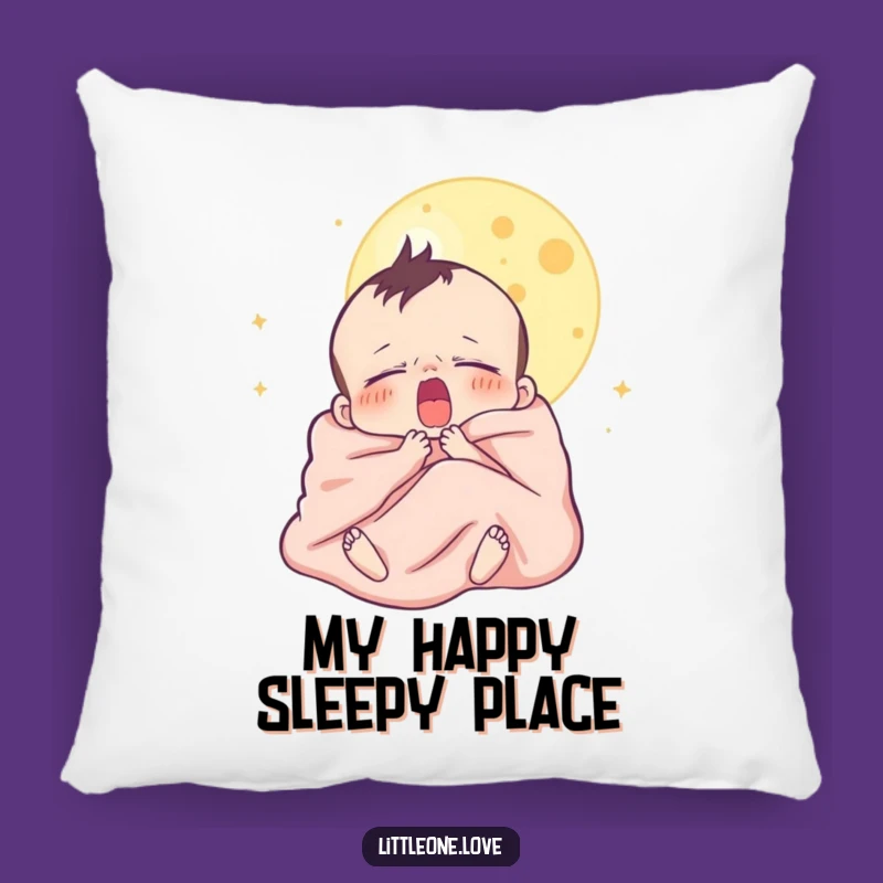 Funny Sleepy Baby Moon Pillow - Cozy Yawning Character Cushion, Adorable Funny Gift for Comfort