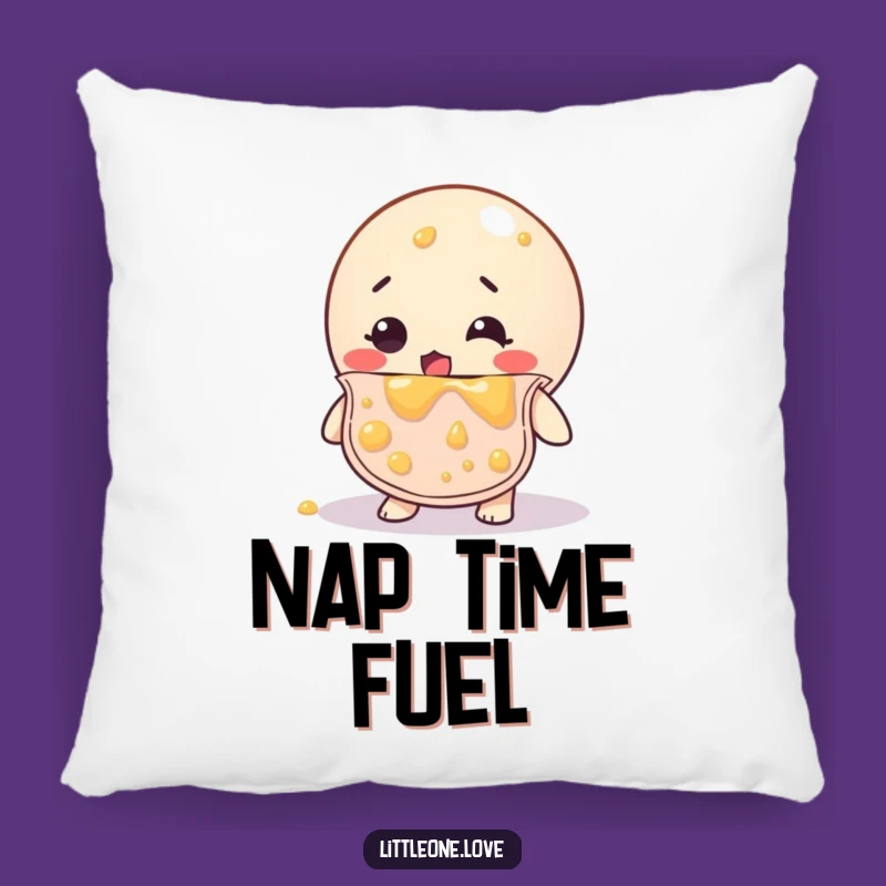 Funny Bewildered Baby Ball Bib Covered In Food Pillow - Comfy Gift