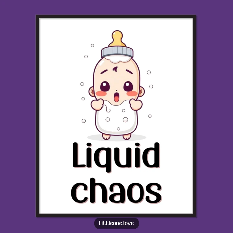 Funny Baby Bottle Digital Art - Instant Download for Hilarious Decor!