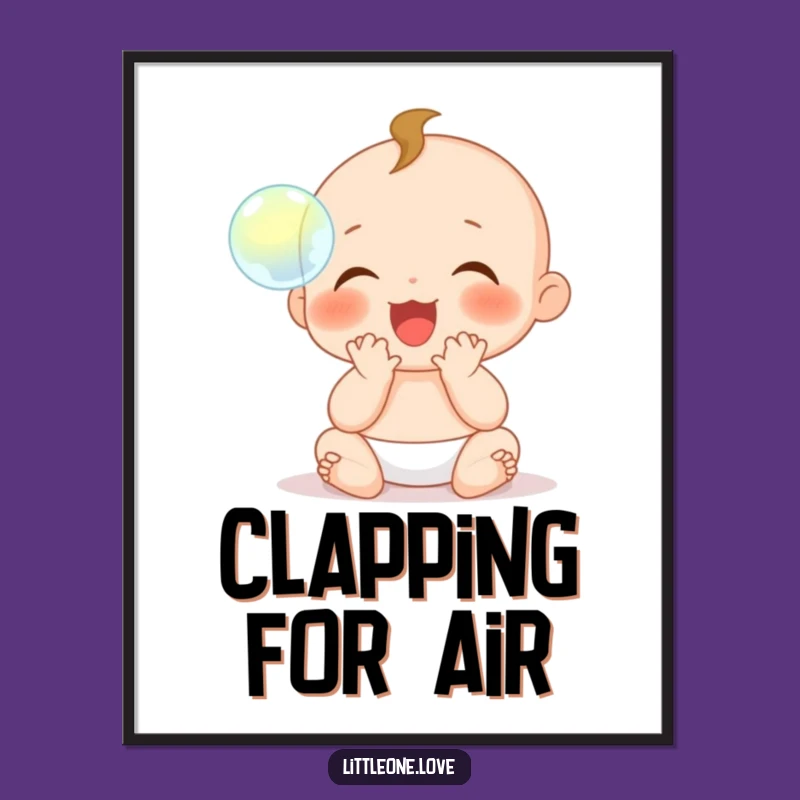 Funny Baby Bubble Digital Art: Instant Delightful Decor, Perfect Funny Gift!