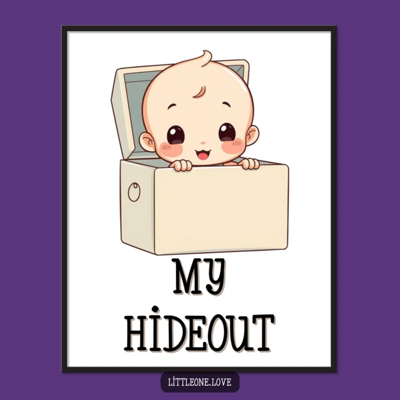 Funny Baby Toy Box Digital Art - Adorable Diapered Character Print Gift