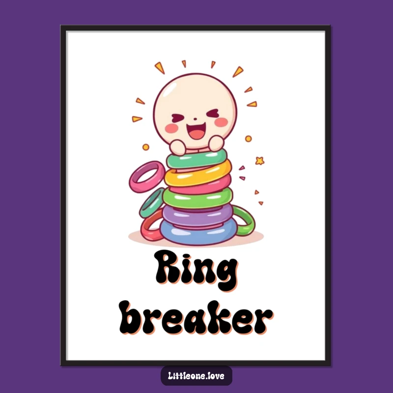 Funny Rattle Smashing Rings Art - Instant Playful Gift