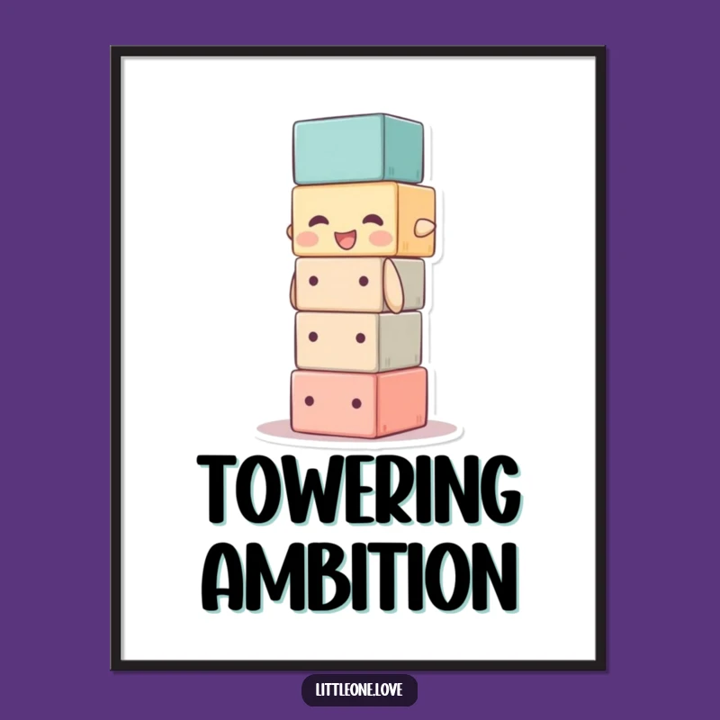 Funny Baby Block Digital Art - Instant Download for Ambitious Decor!