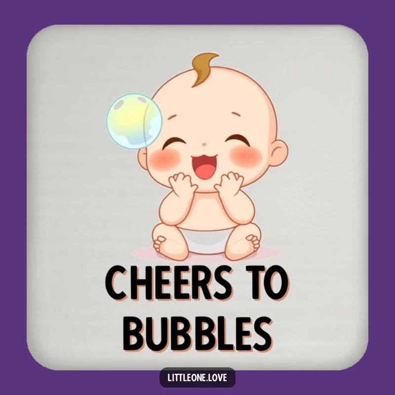 Funny Baby Bubble Coasters: Protect Surfaces with Pure Joy, Great Funny Gift!