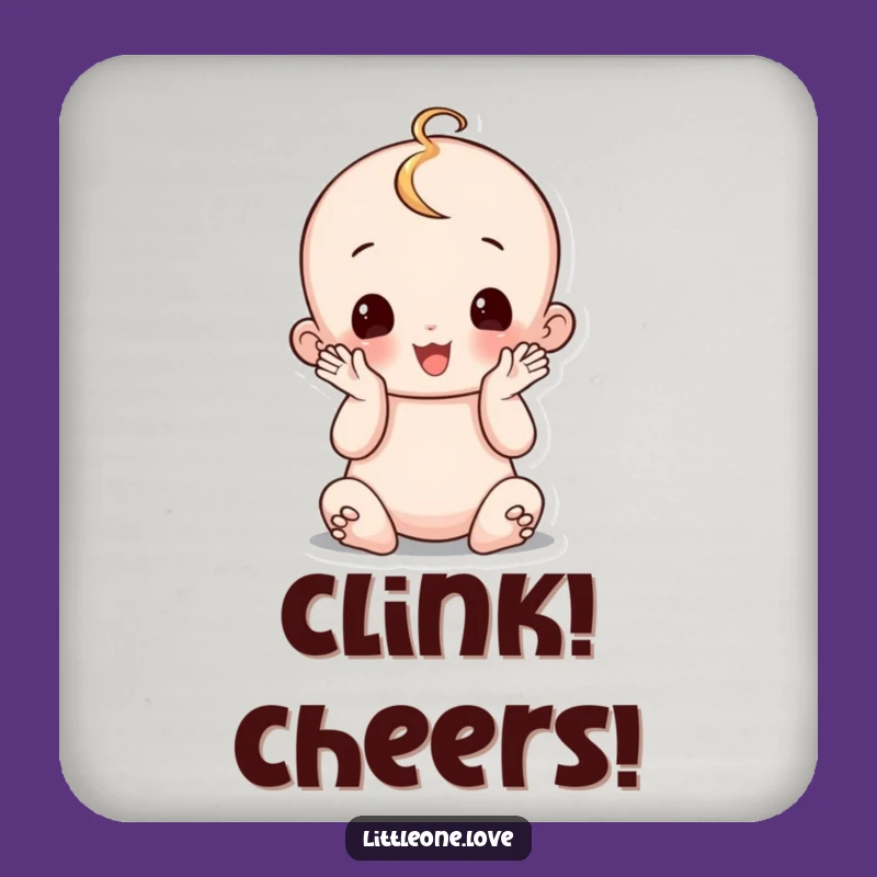 Funny Wobbly Baby Clapping Coaster: Protect Surfaces with Cheer