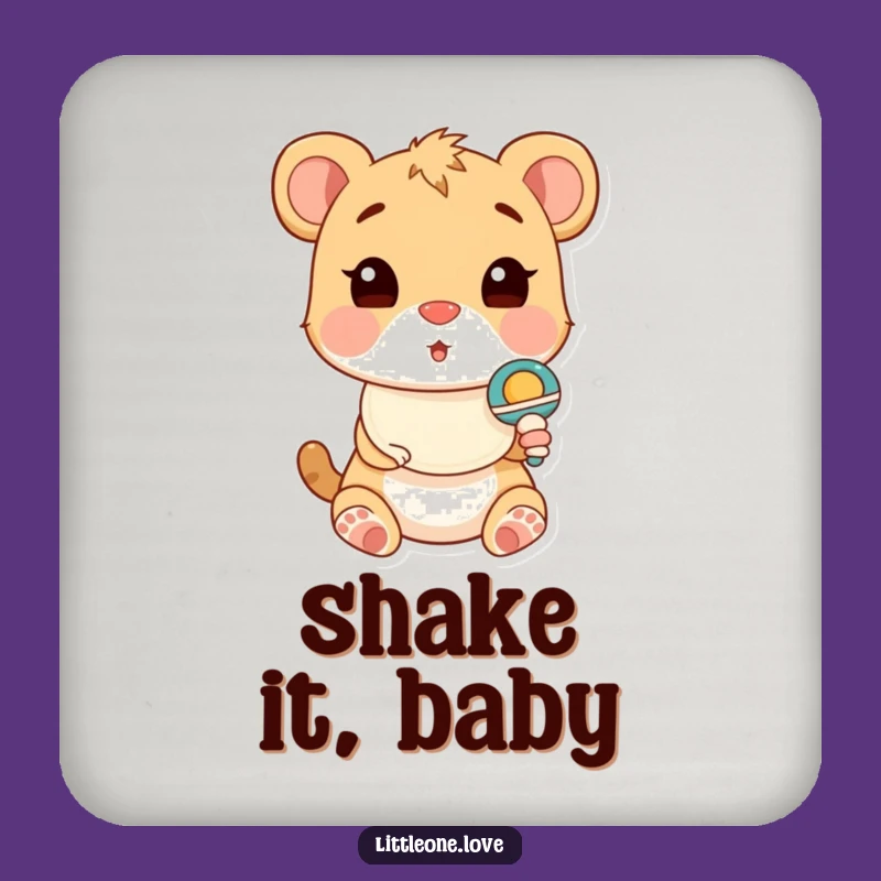 Funny Baby Animal Rattle Coasters: Protect Surfaces with Cuteness