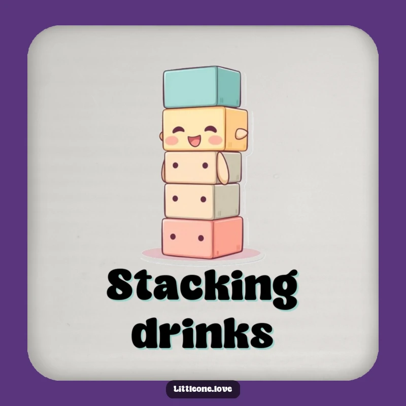 Funny Baby Block Coasters - Protect Surfaces, Build Your Style!
