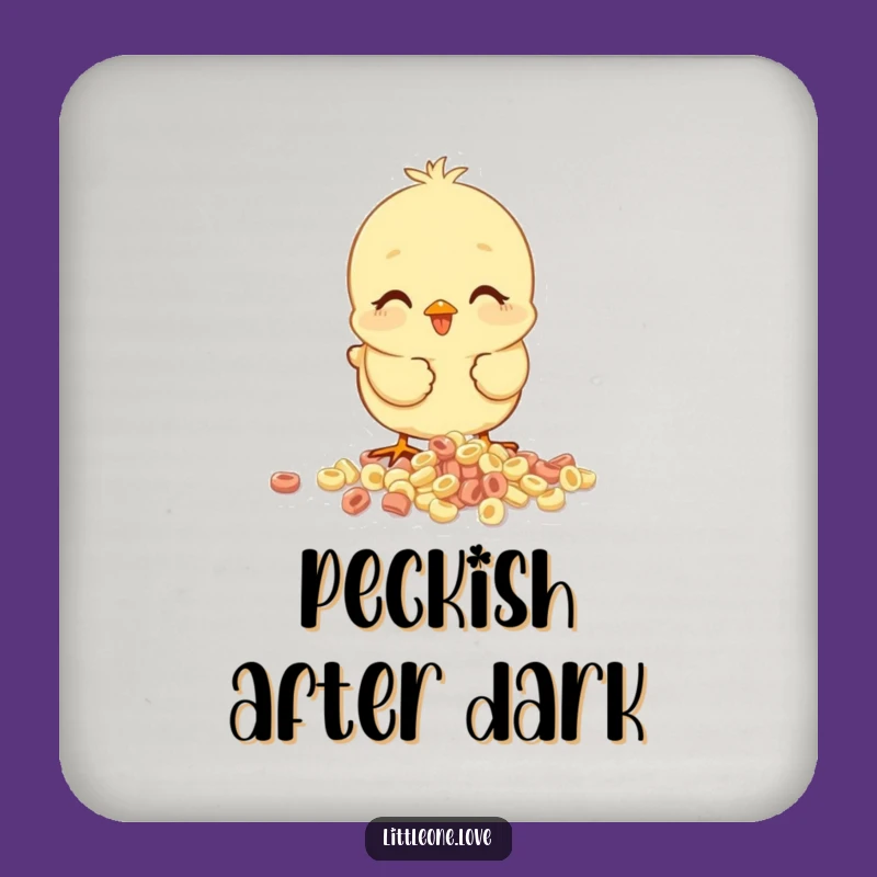 Funny Baby Chick Cereal Coaster: Protect Surfaces with Cheer