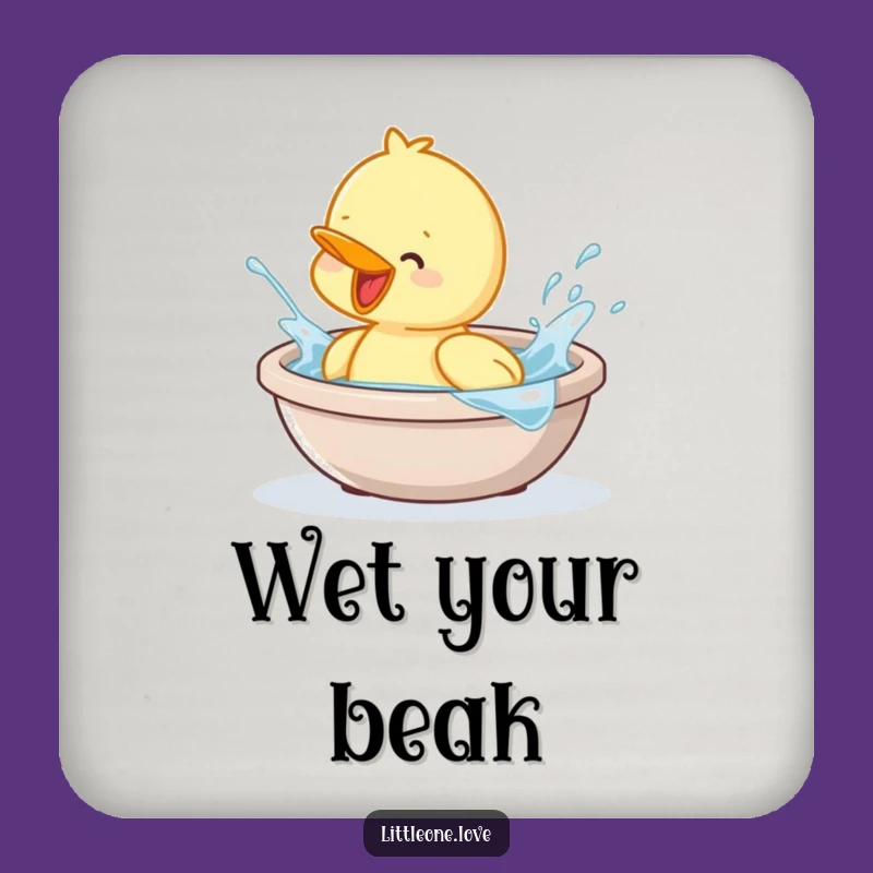 Funny Baby Duckling Coasters - Protect Surfaces with Splashy Charm!