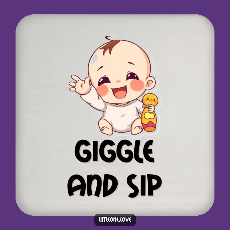Funny Giggling Baby Toy Coaster Set: Protect Surfaces with Infant Humor