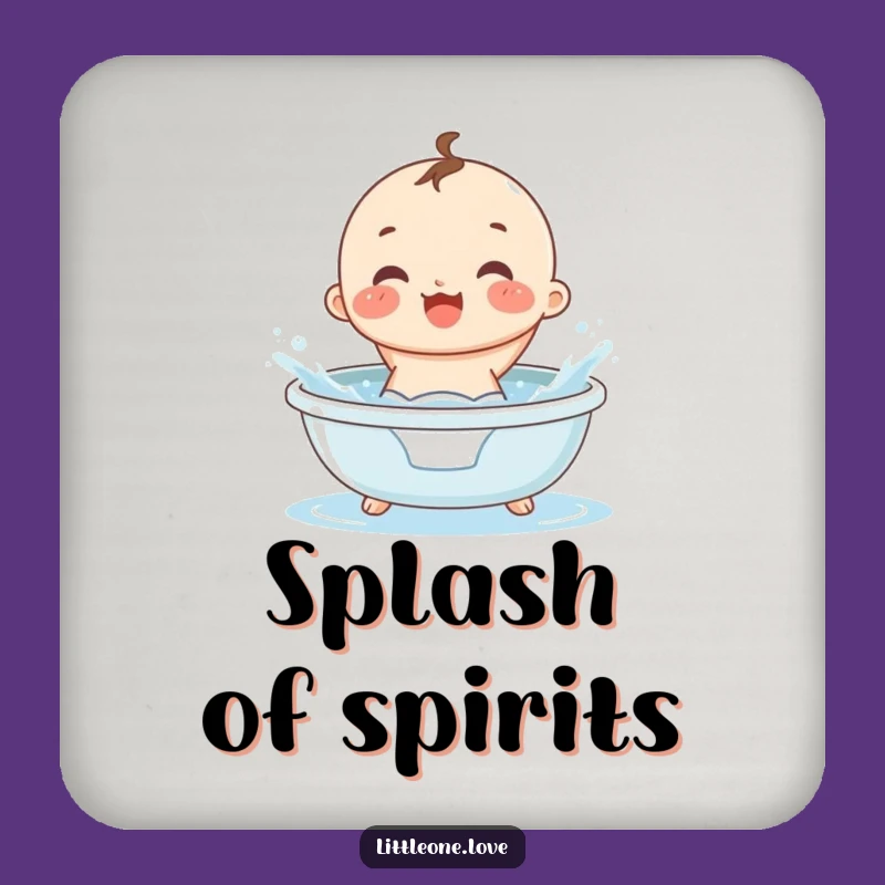 Funny Splashing Baby Coaster Set: Protect Surfaces with Diaper Humor