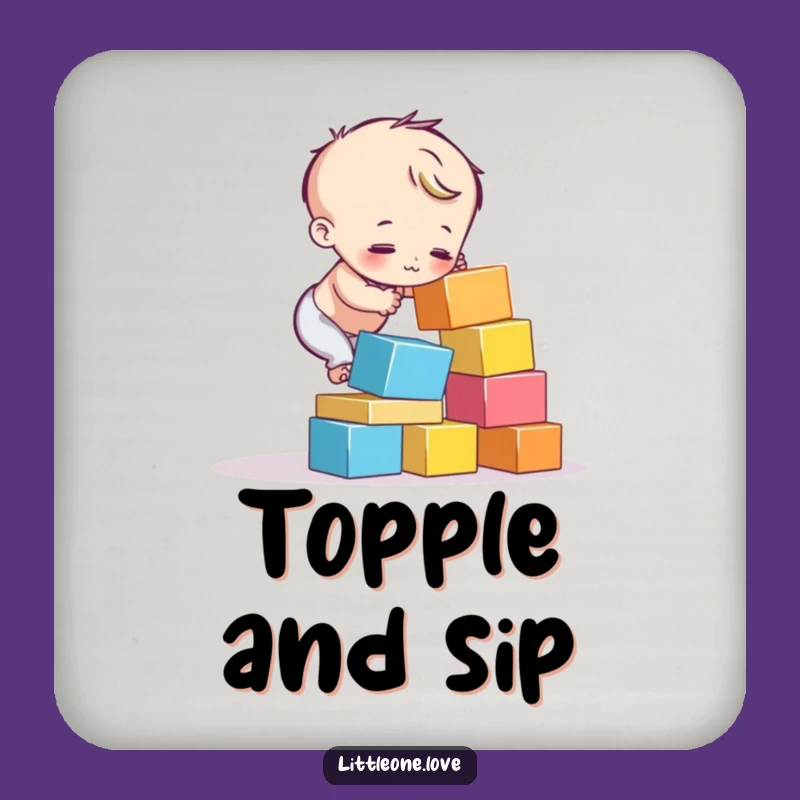 Funny Block Fail Coaster: Child Character Drink Holder, Gift