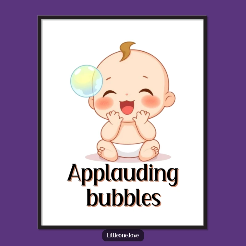 Funny Baby Bubble Poster: Delightful Decor, A Sweet Funny Gift!
