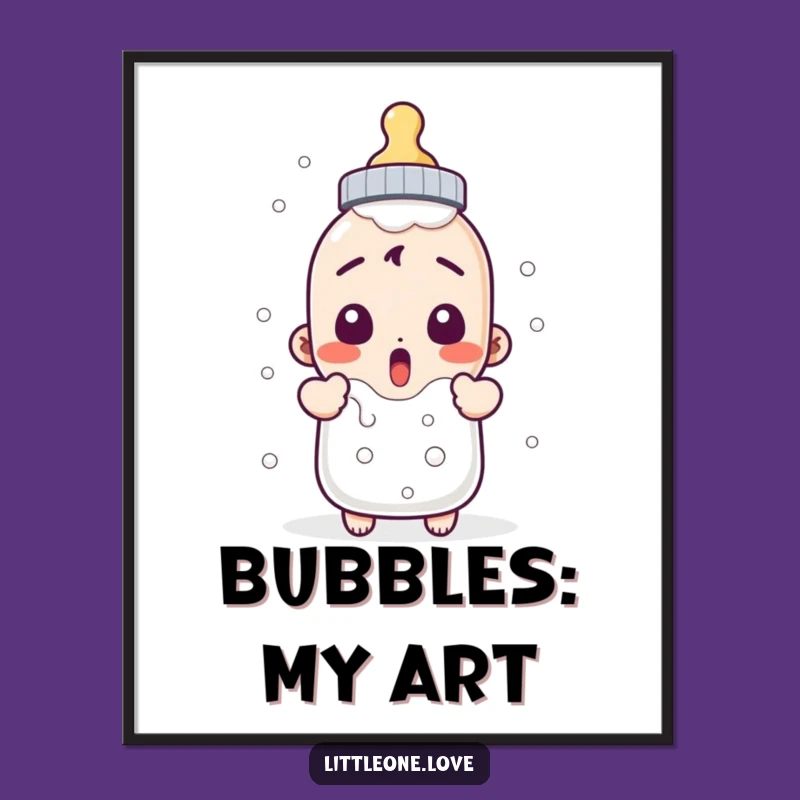 Funny Baby Bottle Poster - Hilarious Nursery Art for a Laugh!