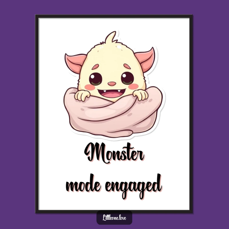 Funny Baby Monster Blanket Poster: Whimsical Decor with Monster Charm