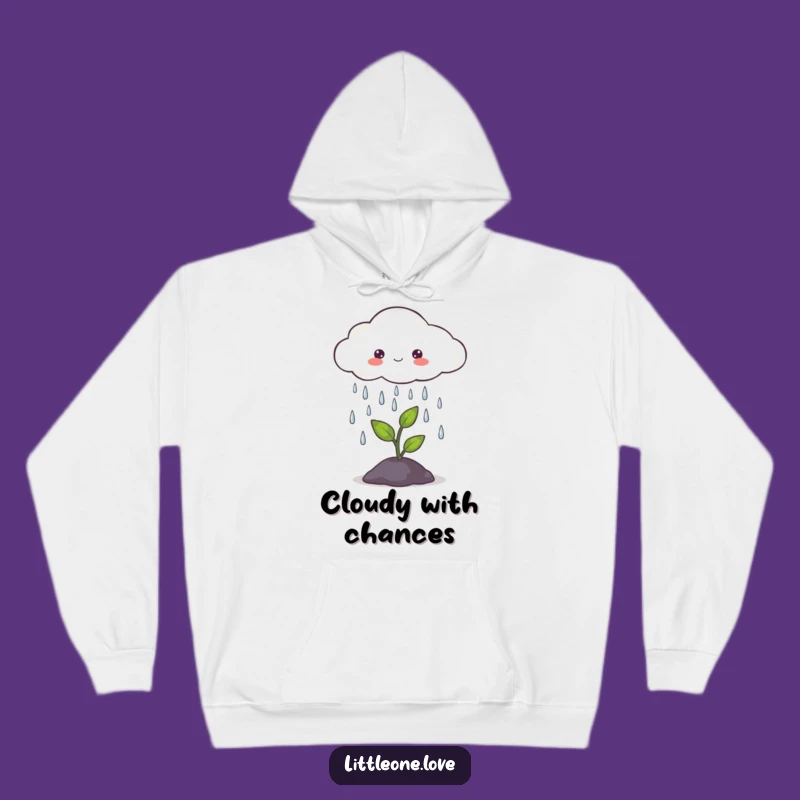 Funny Little Cloud Rain Sprout Hoodie - Cozy Comfort Gift