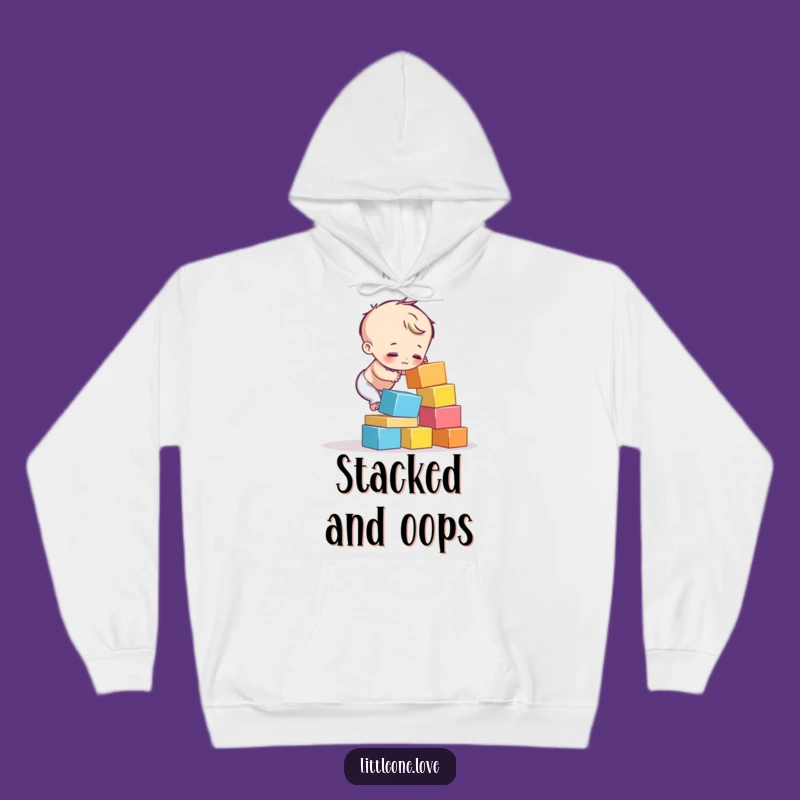Cozy Funny Block Fail Hoodie: Child Character Sweatshirt, Gift