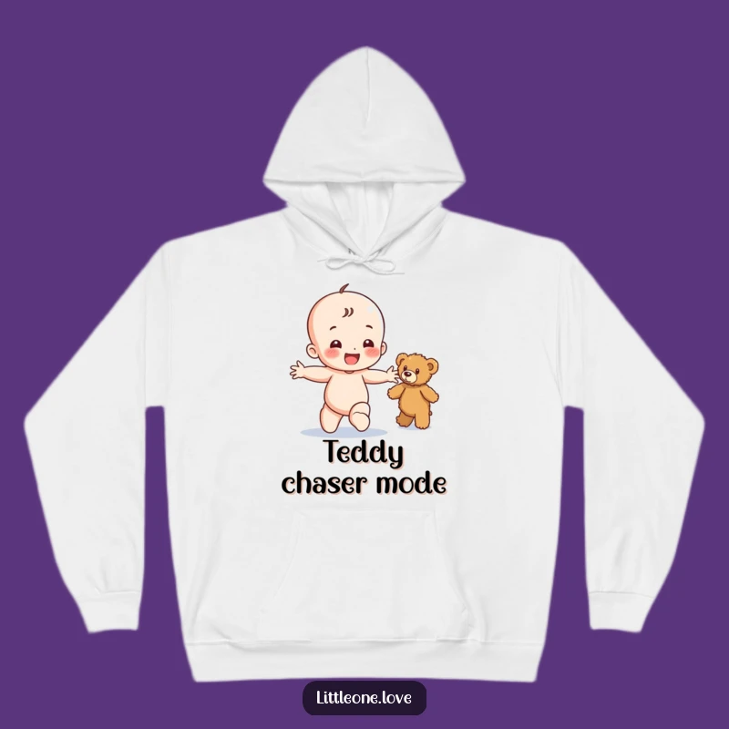 Funny Happy Baby Teddy Bear Hoodie - Cozy Toddler Sweatshirt, Great Funny Gift for Comfort and Joy