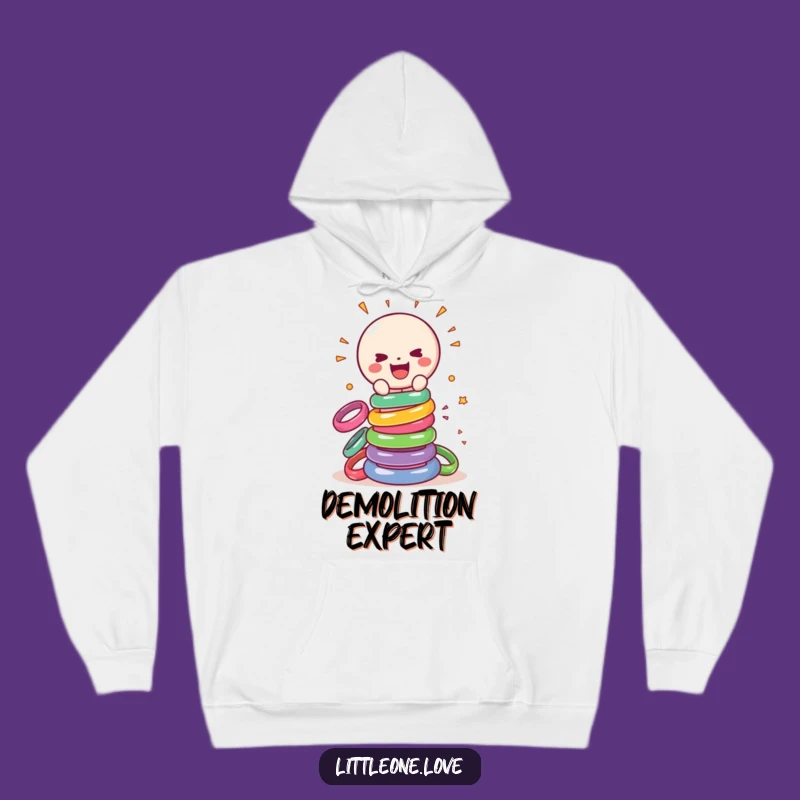 Funny Rattle Smashing Rings Hoodie - Cozy Playful Gift