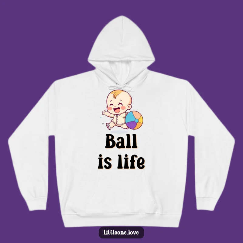 Funny Toddler Ball Chase Hoodie: Cozy Giggling Kid Sweatshirt Gift