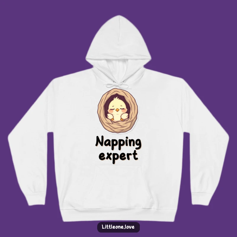 Funny Cozy Hoodie: Sleepy Baby Bird Nest Peek Comfort