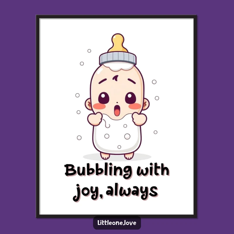 Surprised Baby Bottle Free Printable Wall Art - Funny Downloadable Decor