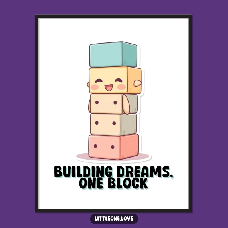 Stacking Block Free Printable Wall Art - Funny Downloadable Decor