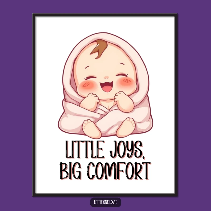 Free Printable Wall Art: Adorable Baby, Cozy Blankets, Sweet Nursery Decor Poster