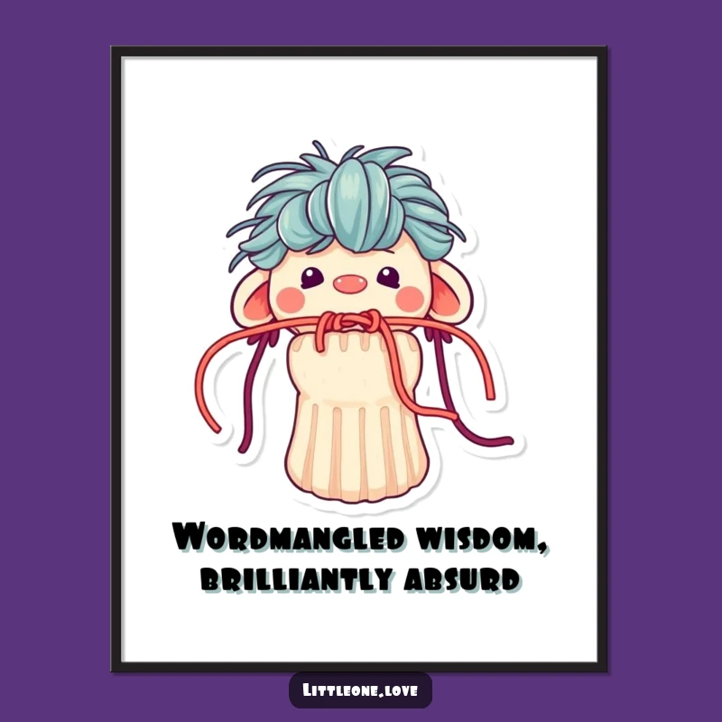 Funny Sock Puppet Free Printable Wall Art - Humorous Downloadable Decor