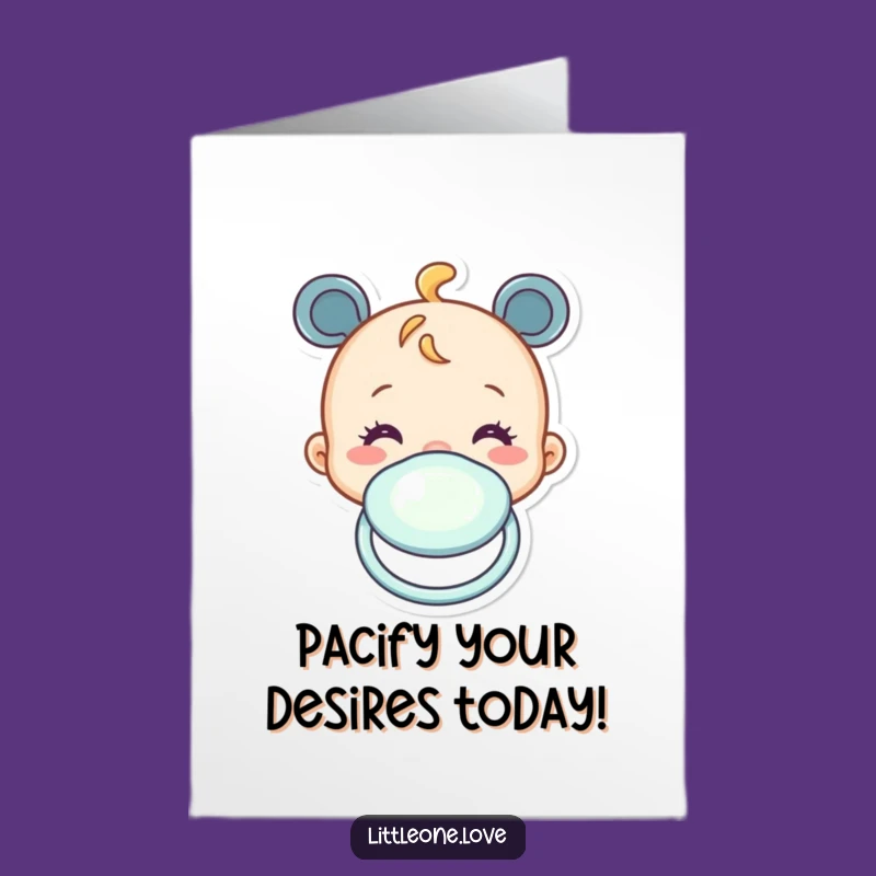 Bobbing Pacifier Free Printable Birthday Card - Fun DIY Downloadable Gift