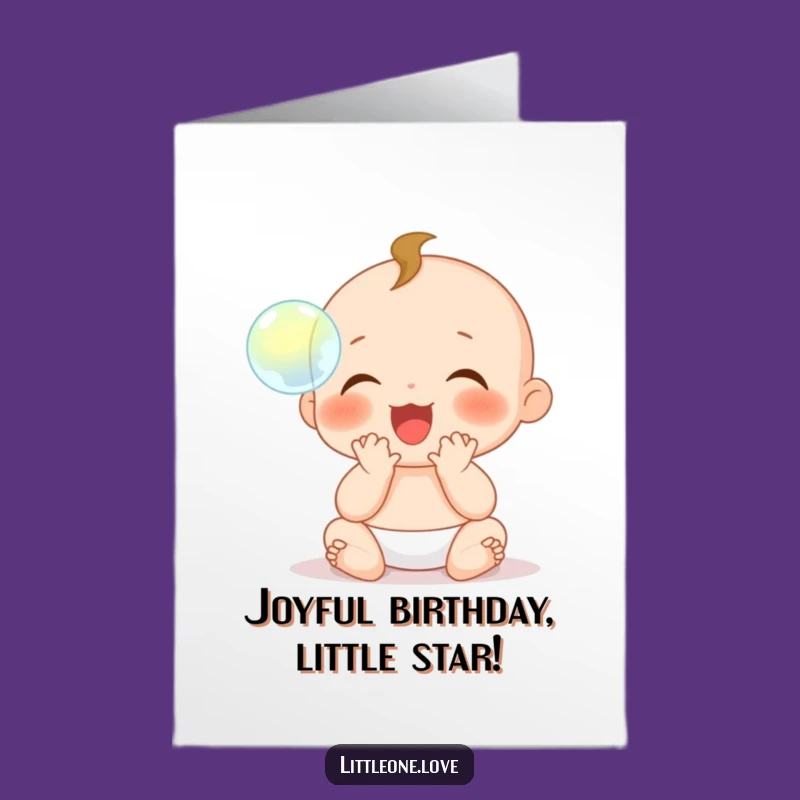 Free Printable Birthday Card: Clapping Baby, Joyful Downloadable Gift