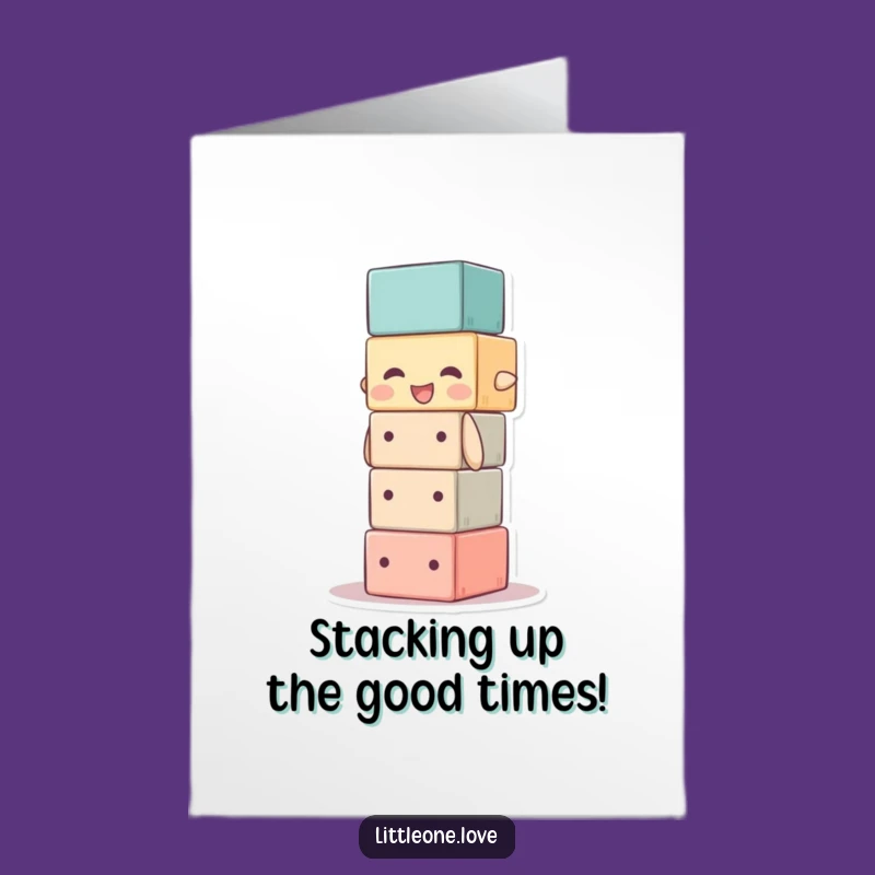 Stacking Block Free Printable Birthday Card - Funny DIY Downloadable Gift