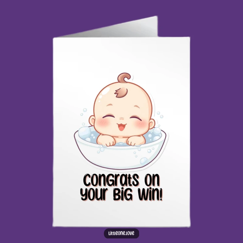 Free Printable Congrats Card: Relaxing Baby, Sweet Downloadable Gift