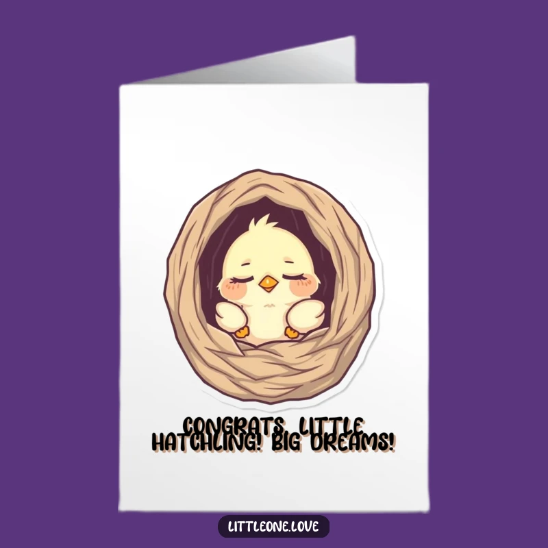 Free Printable Congrats Card: Sleepy Bird, Sweet Downloadable Gift for New Beginnings