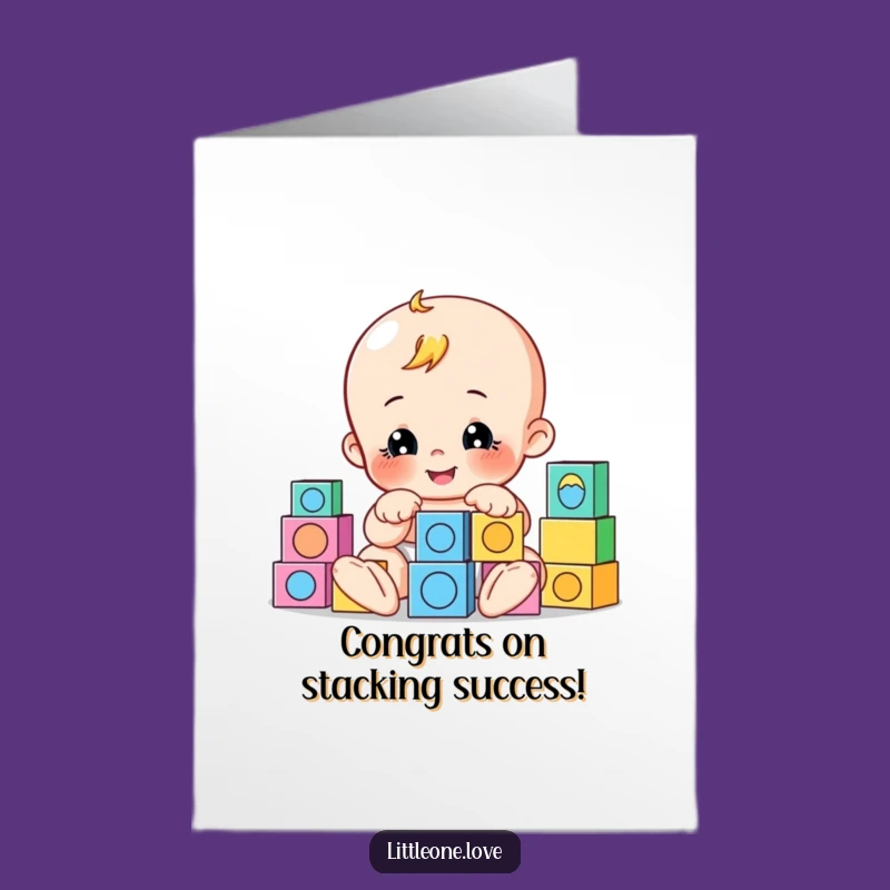 Free Printable Playful Baby Congrats Card - Joyful Downloadable Gift