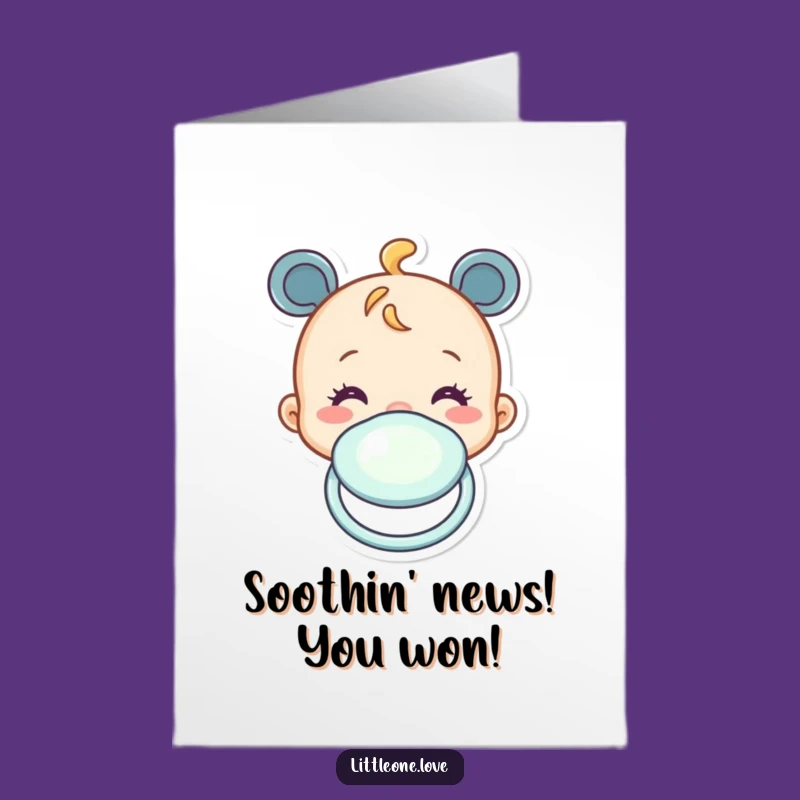 Cheerful Pacifier Free Printable Congrats Card - Sweet DIY Gift