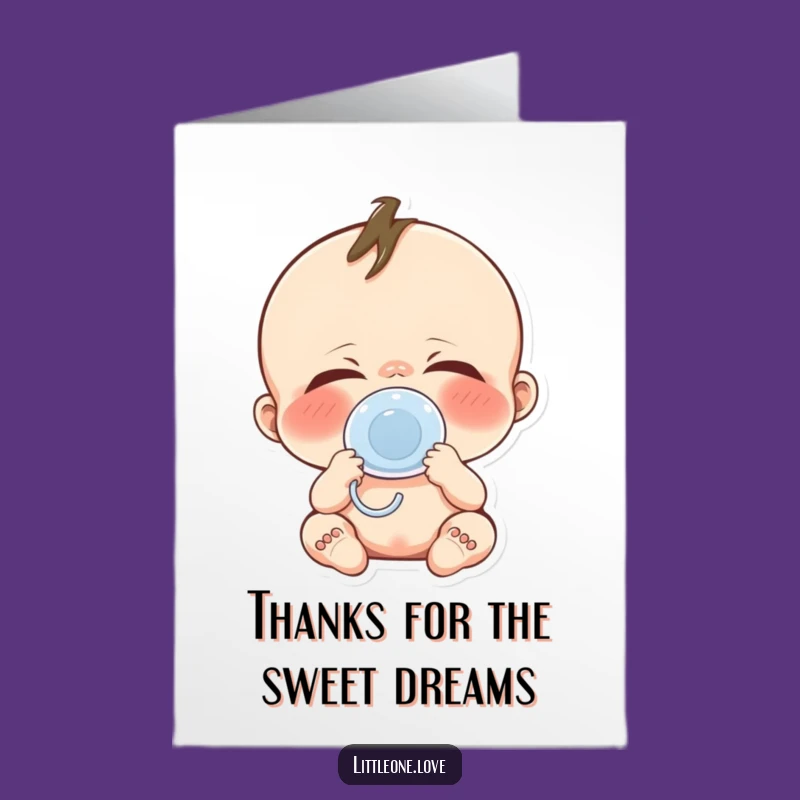Free Printable Baby Yawn Thank You Card - Cute Character Downloadable Grateful Humor